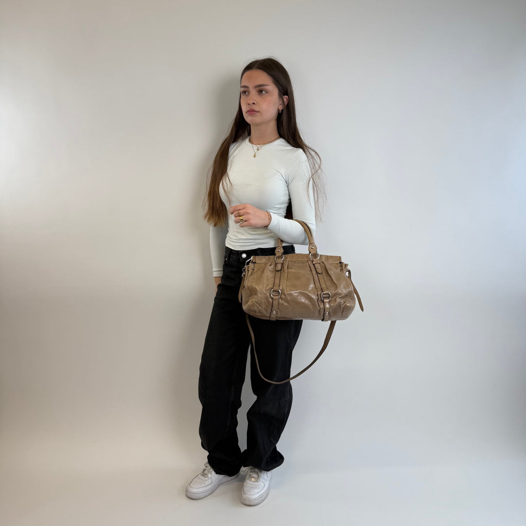 Miu Miu handbag Vitello Lux in light brown