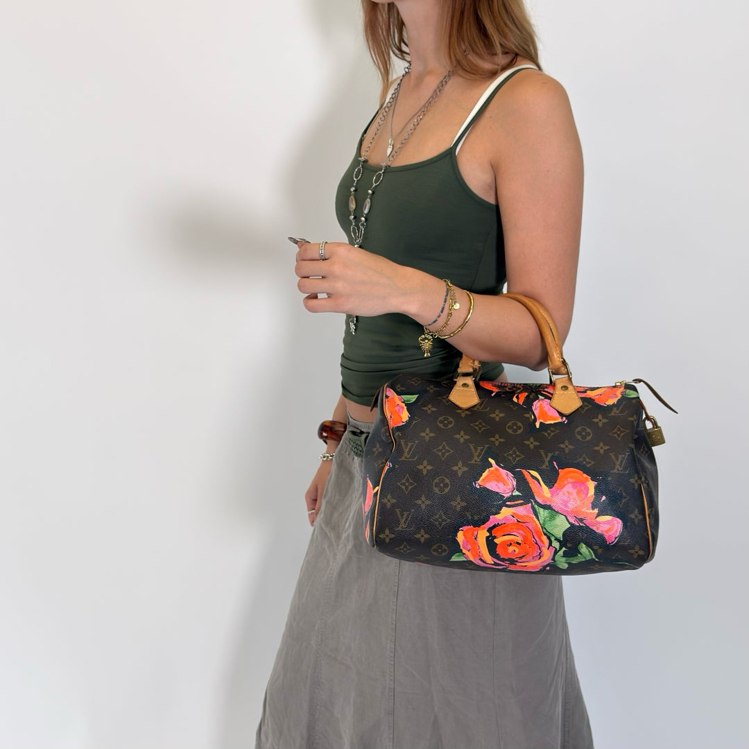 Louis Vuitton Handtasche Speedy 30 Roses Stephen Sprouse