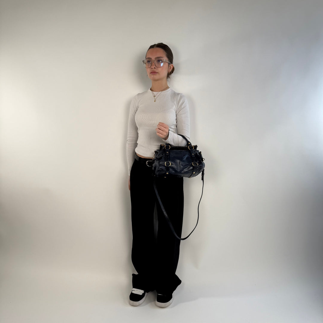 Miu Miu handbag Vitello Satchel small blue