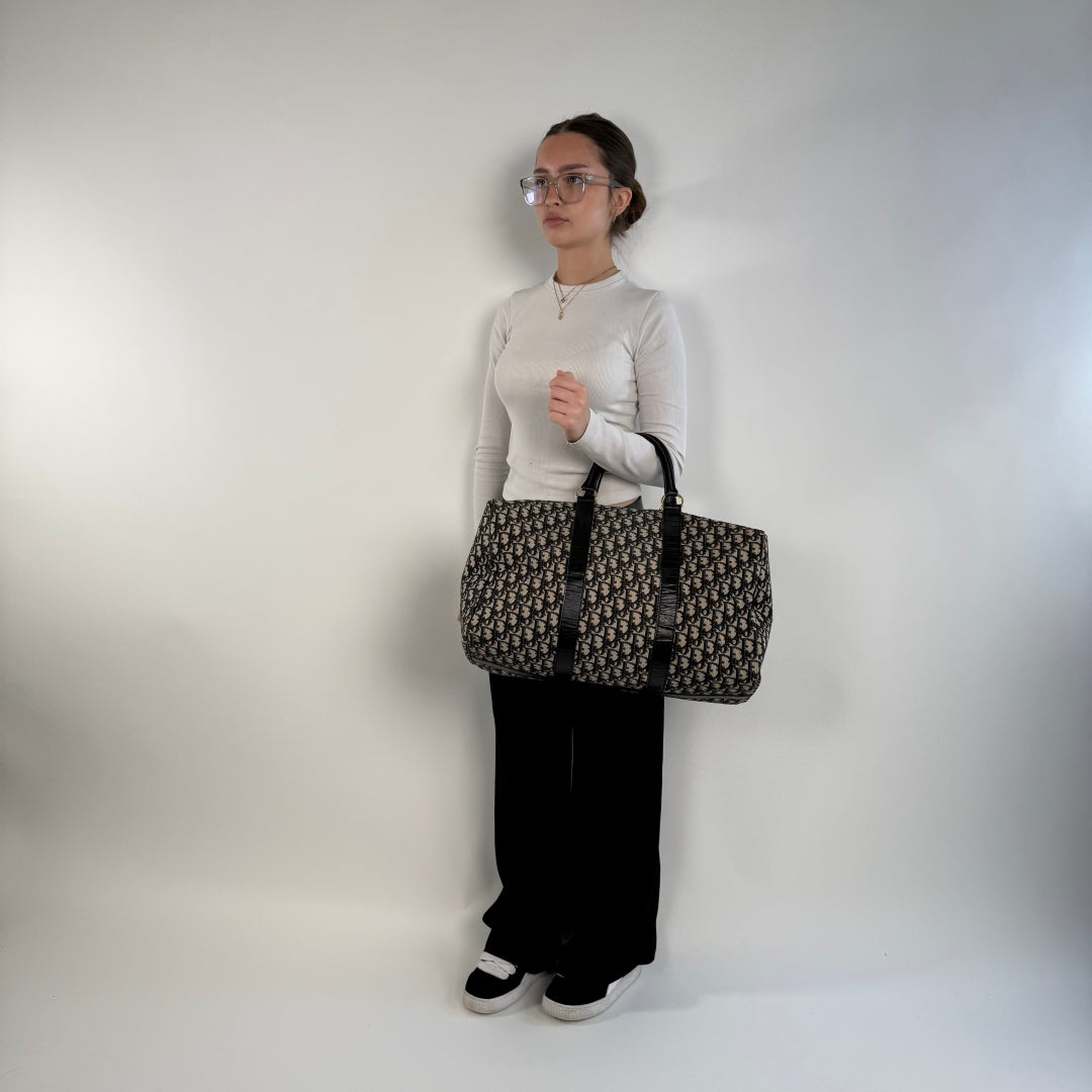 Dior Reisetasche 50 vintage monogram beige & blau