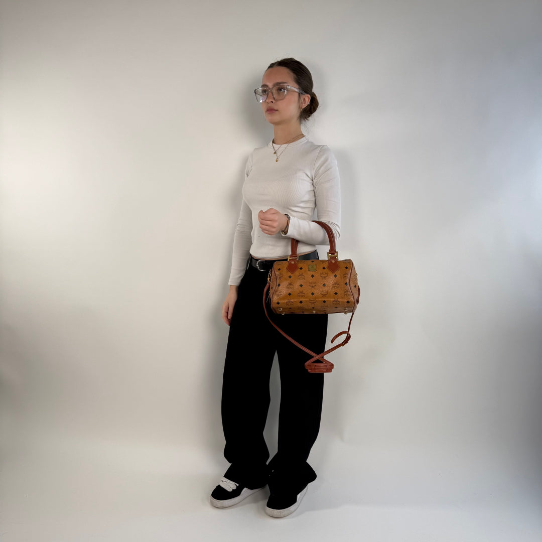 MCM Handtasche Boston Bag braun