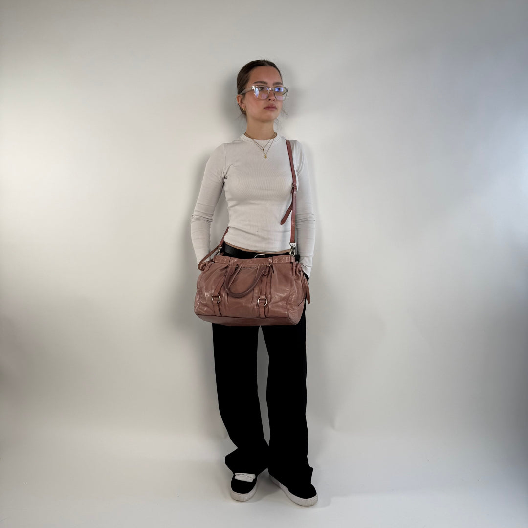 Miu Miu Handtasche Vitello Lux rosa