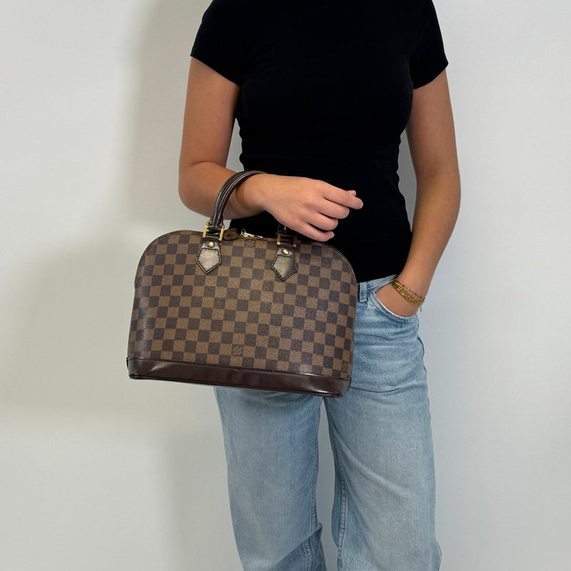 Louis Vuitton Alma MM Damier Ebene Handbag