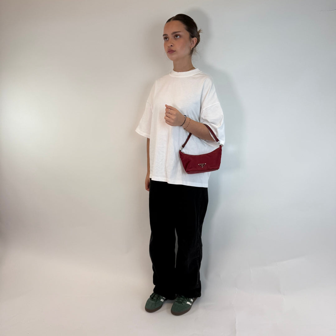 Prada Handbag Croissant Form red