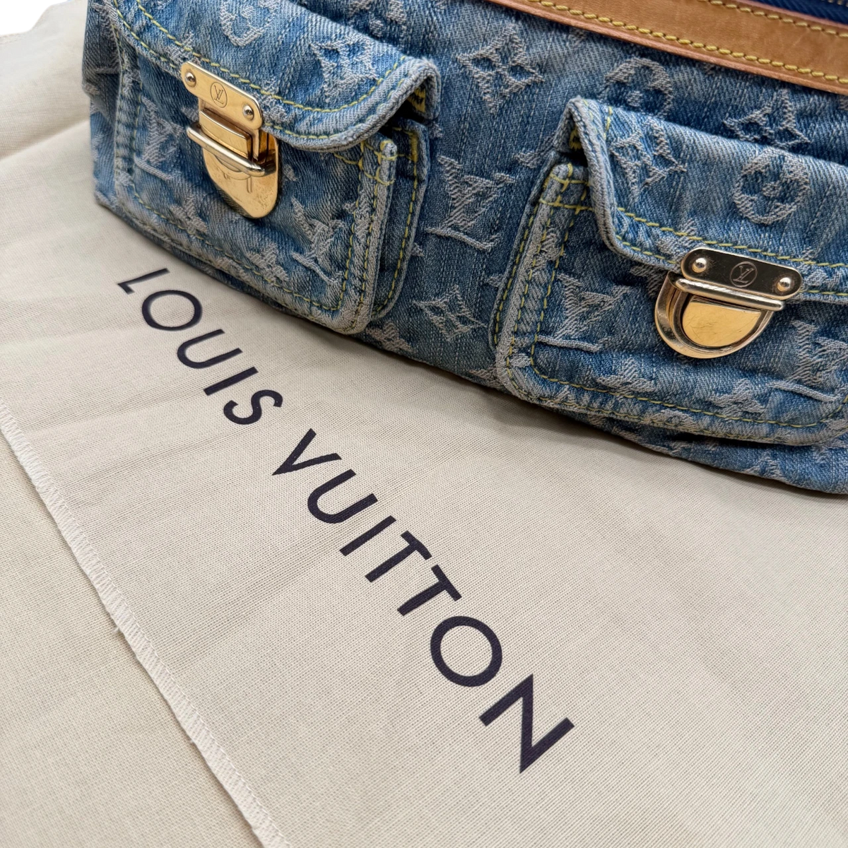 Louis Vuitton Schultertasche Baggy PM monogram blau – mit Staubbeutel