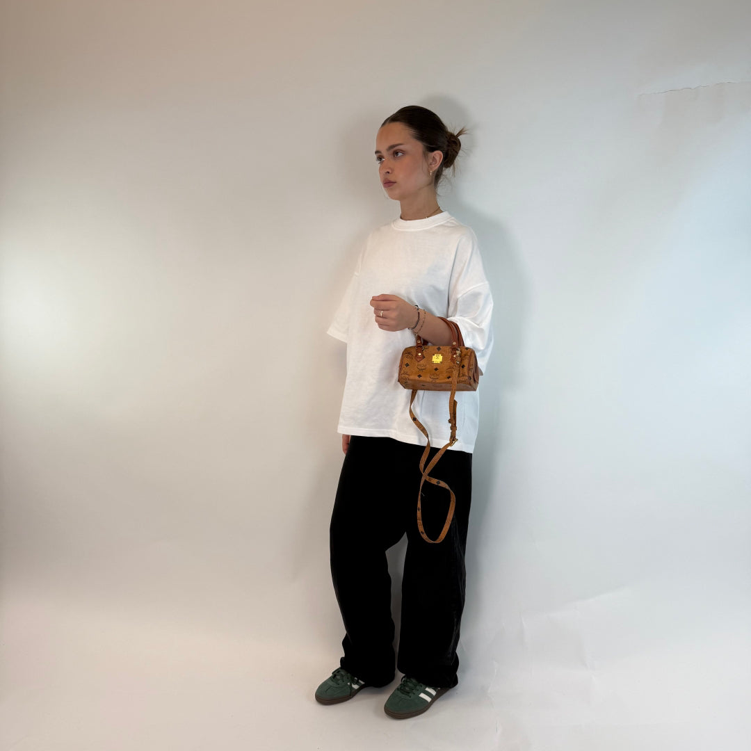 MCM handbag mini Boston visetos brown