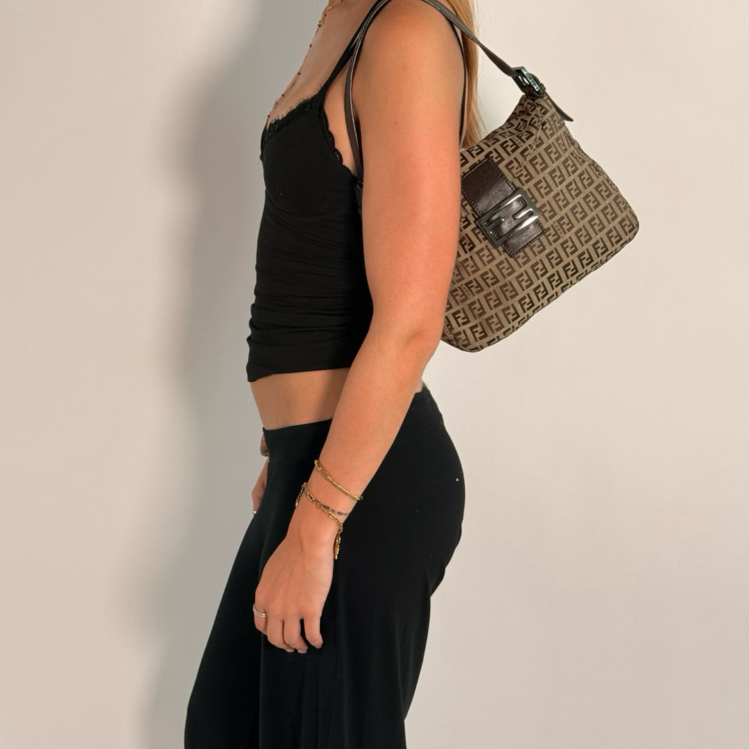 Fendi Schultertasche Baguette Double Flap