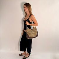 Gucci Shoulder Bag Charlotte Hobo monogram beige