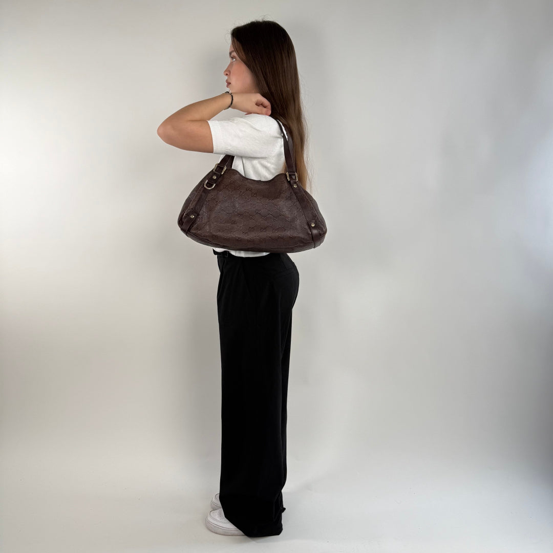 Gucci Handtasche / Shopper Abbey dunkelbraun