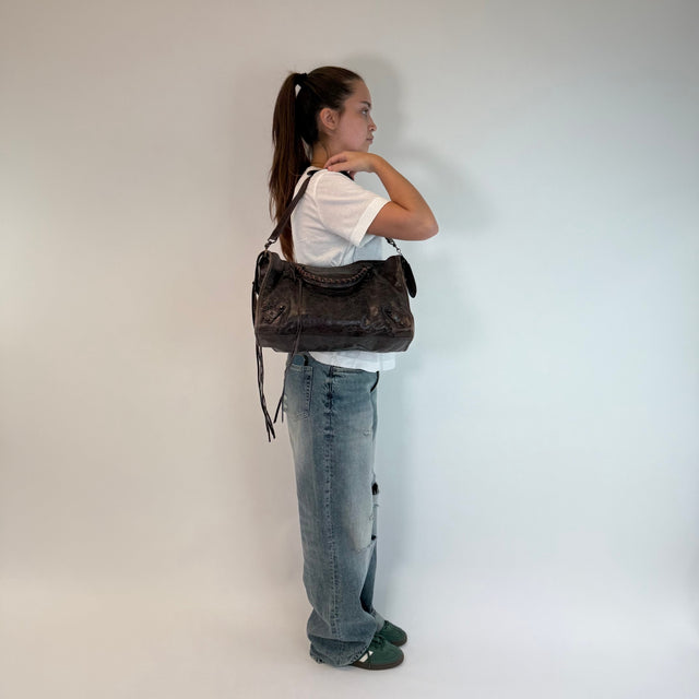 Balenciaga handbag Giant City bag dark brown