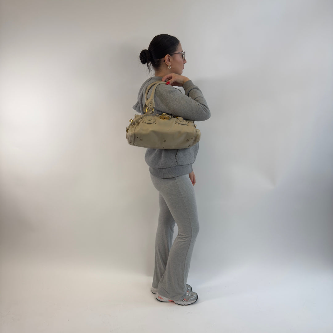 Chloé Handtasche Paddington beige / hellgrau