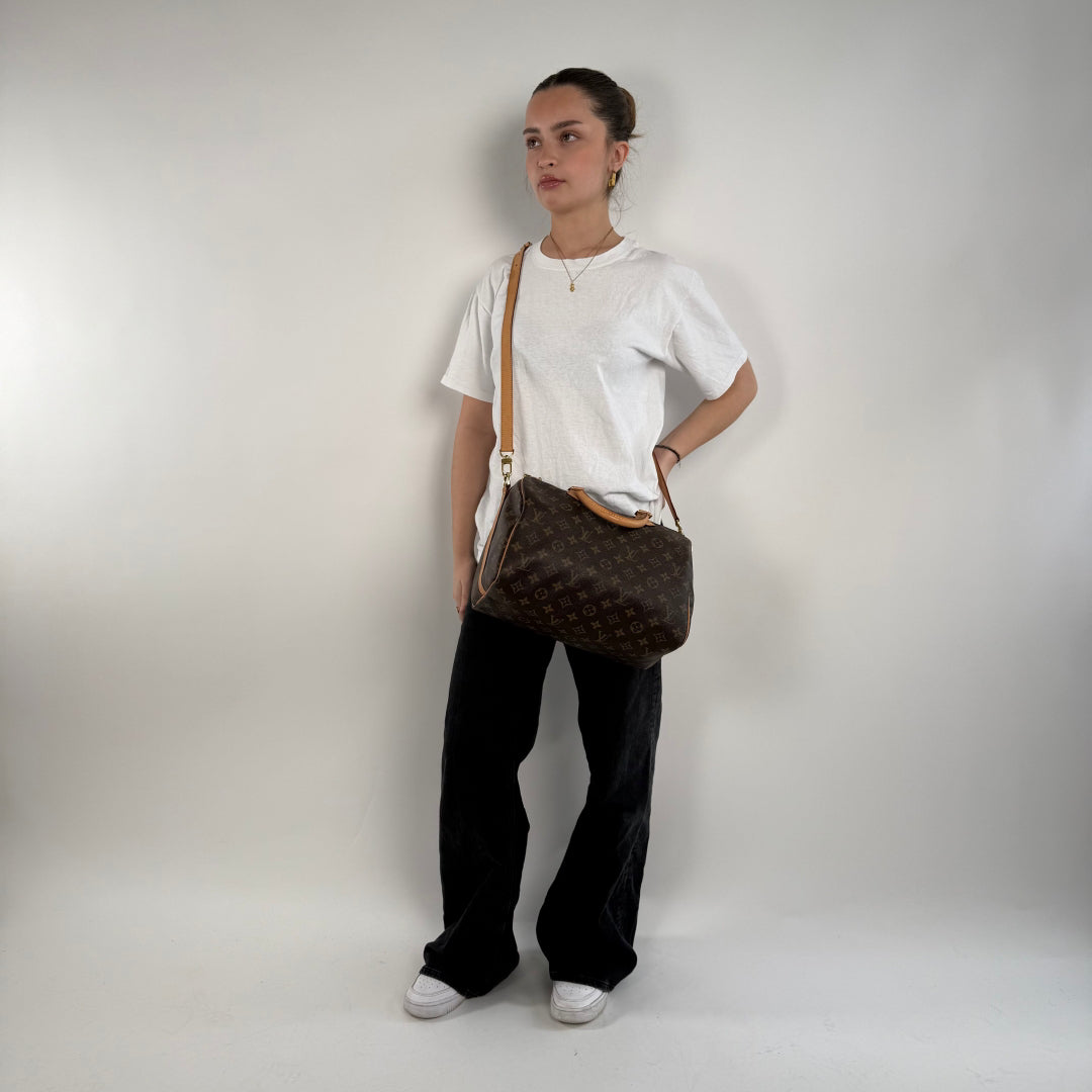 Louis Vuitton Handtasche Speedy 30 Bandoulier braun