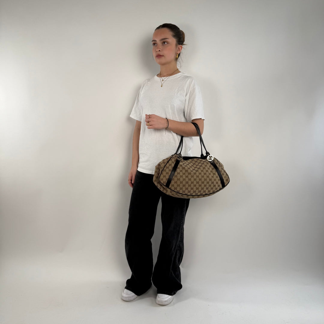 Gucci Handtasche / Shopper GG Twins beige