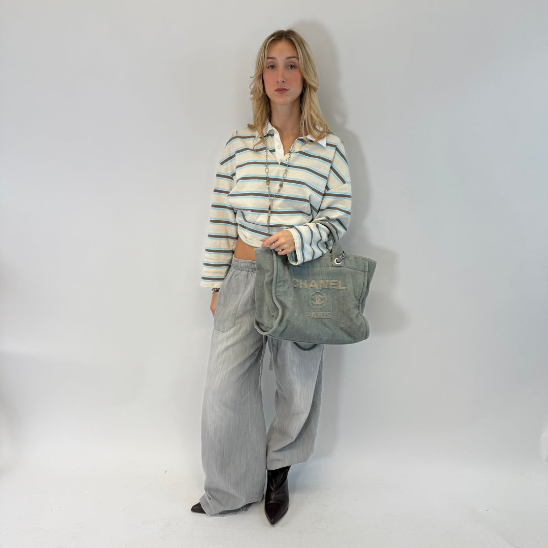 Chanel Deauville Denim Tote Bag