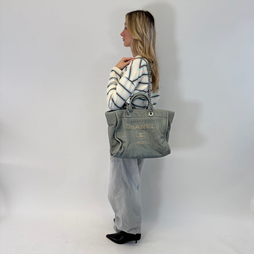 Chanel Deauville Denim Tote Bag