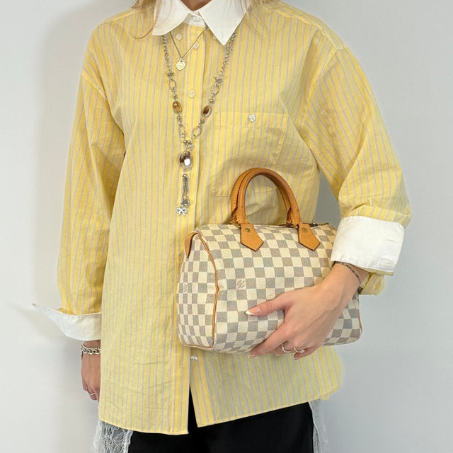 Speedy 25 handbag in Damier Azure