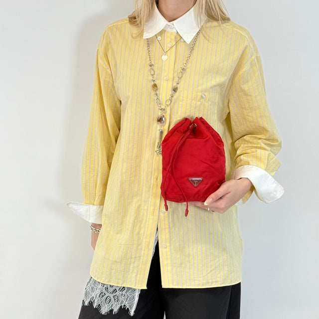 Clutch Tessuto Drawstring Pouch