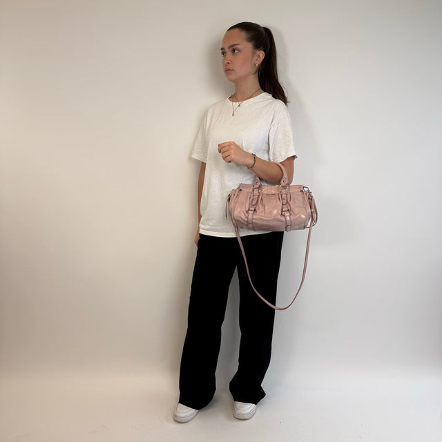 Miu Miu Handtasche Vitello Lux klein rosa