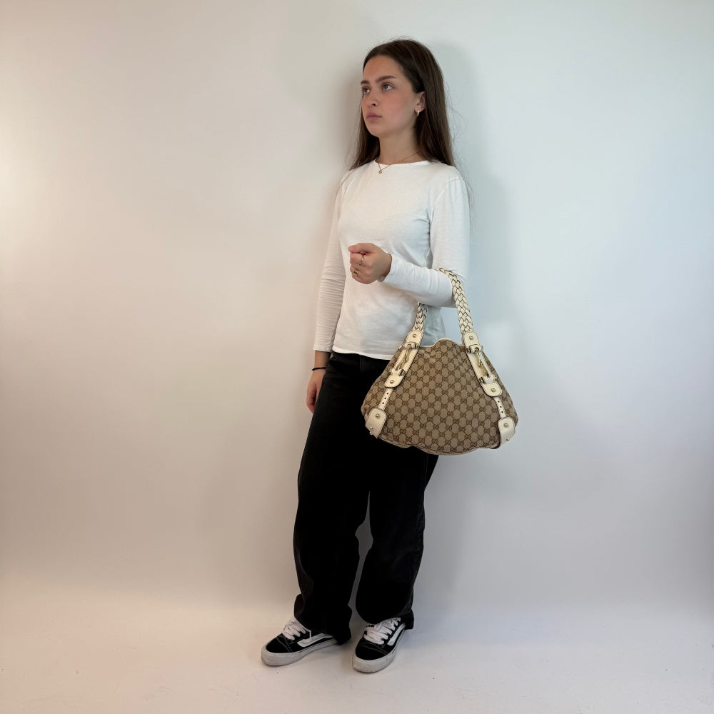 Gucci Handtasche Pelham monogram beige