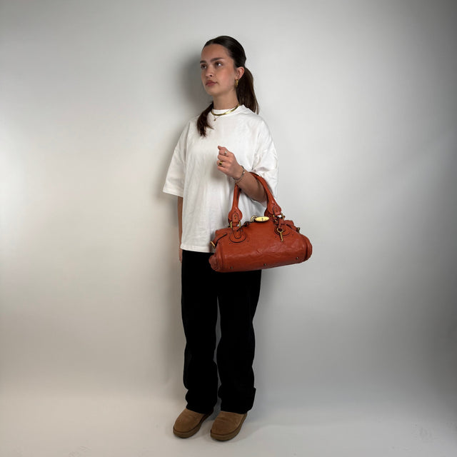 Chloé Handtasche Paddington aus Leder orange