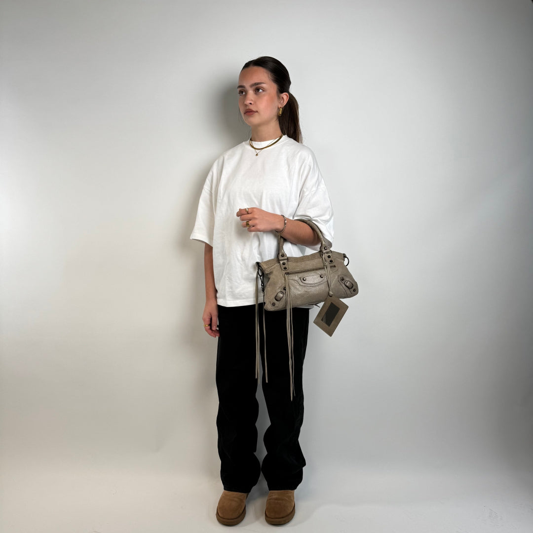 Balenciaga Handtasche The First City bag mit Schultergurt grau