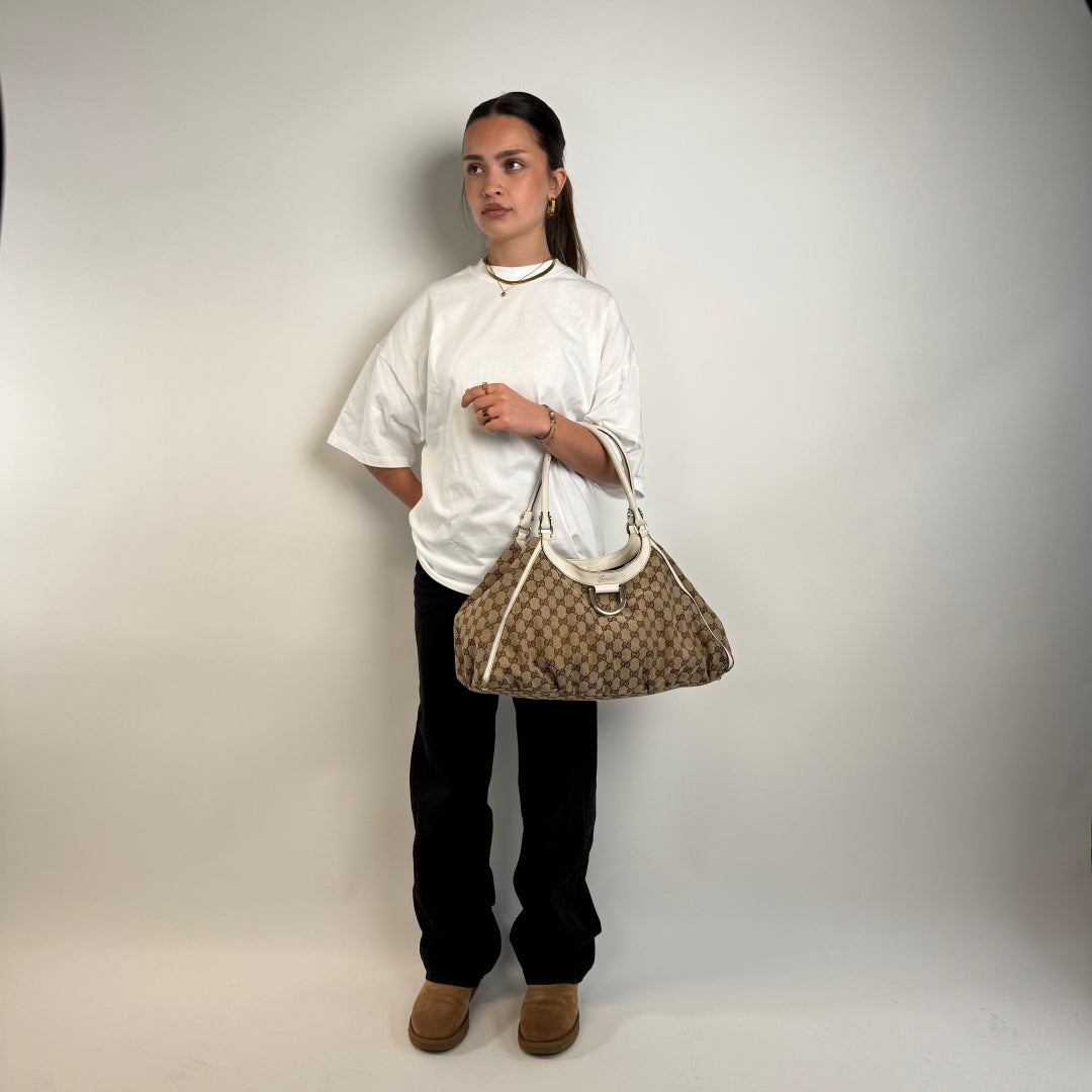 Gucci Handtasche D-Ring monogram beige