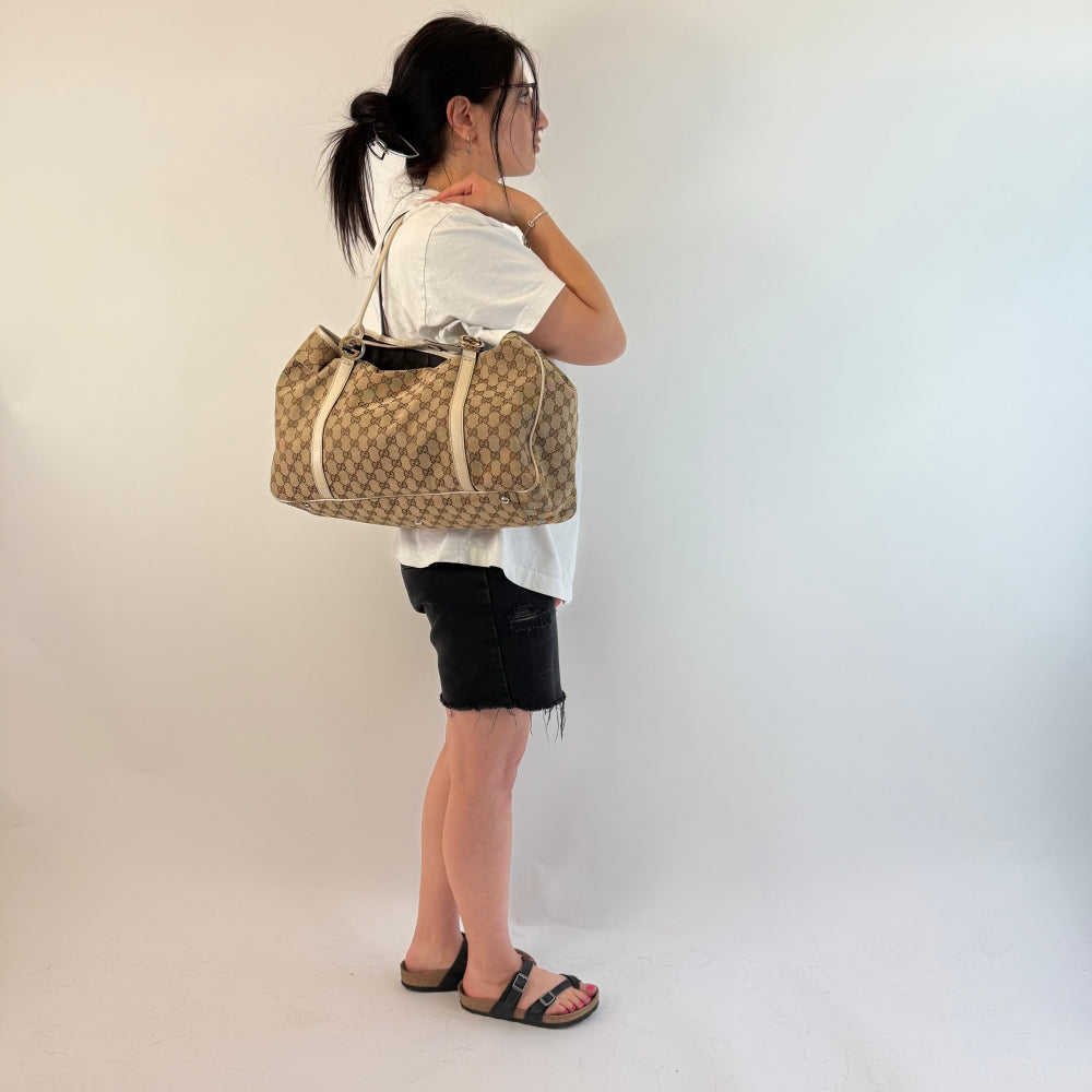 Gucci Handtasche Shopper GG Twins monogram beige