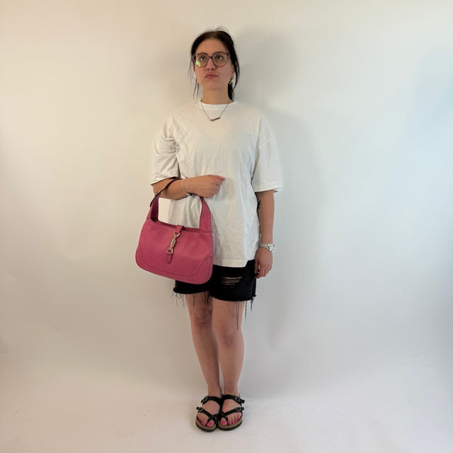 Gucci Handtasche Jackie aus Leder pink