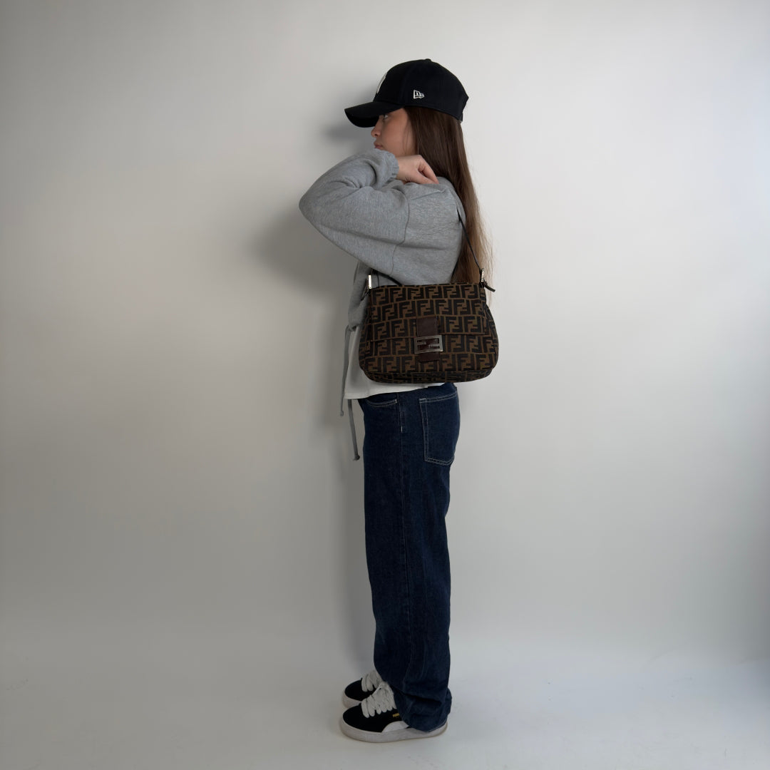 Fendi handbag Mamma Baguette dark brown