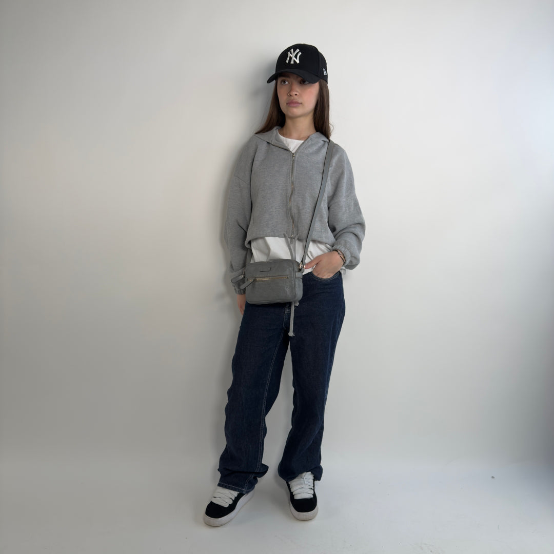 Gucci rectangular shoulder bag Guccissima gray