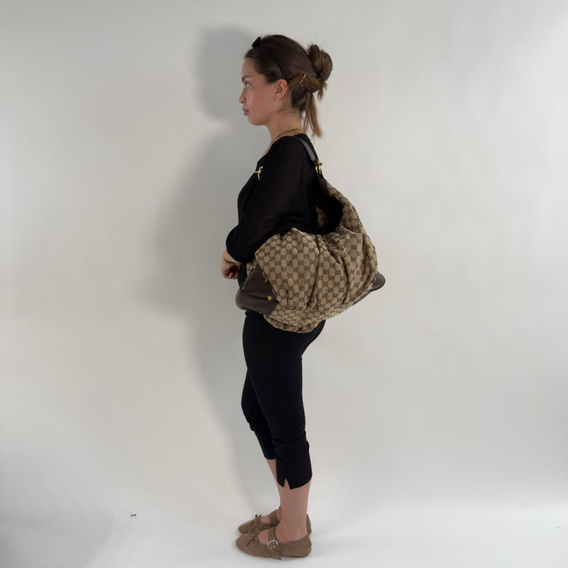 Gucci Schultertasche Jockey Hobo large