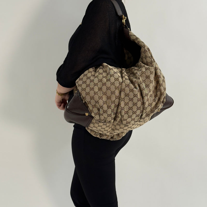 Gucci Schultertasche Jockey Hobo large