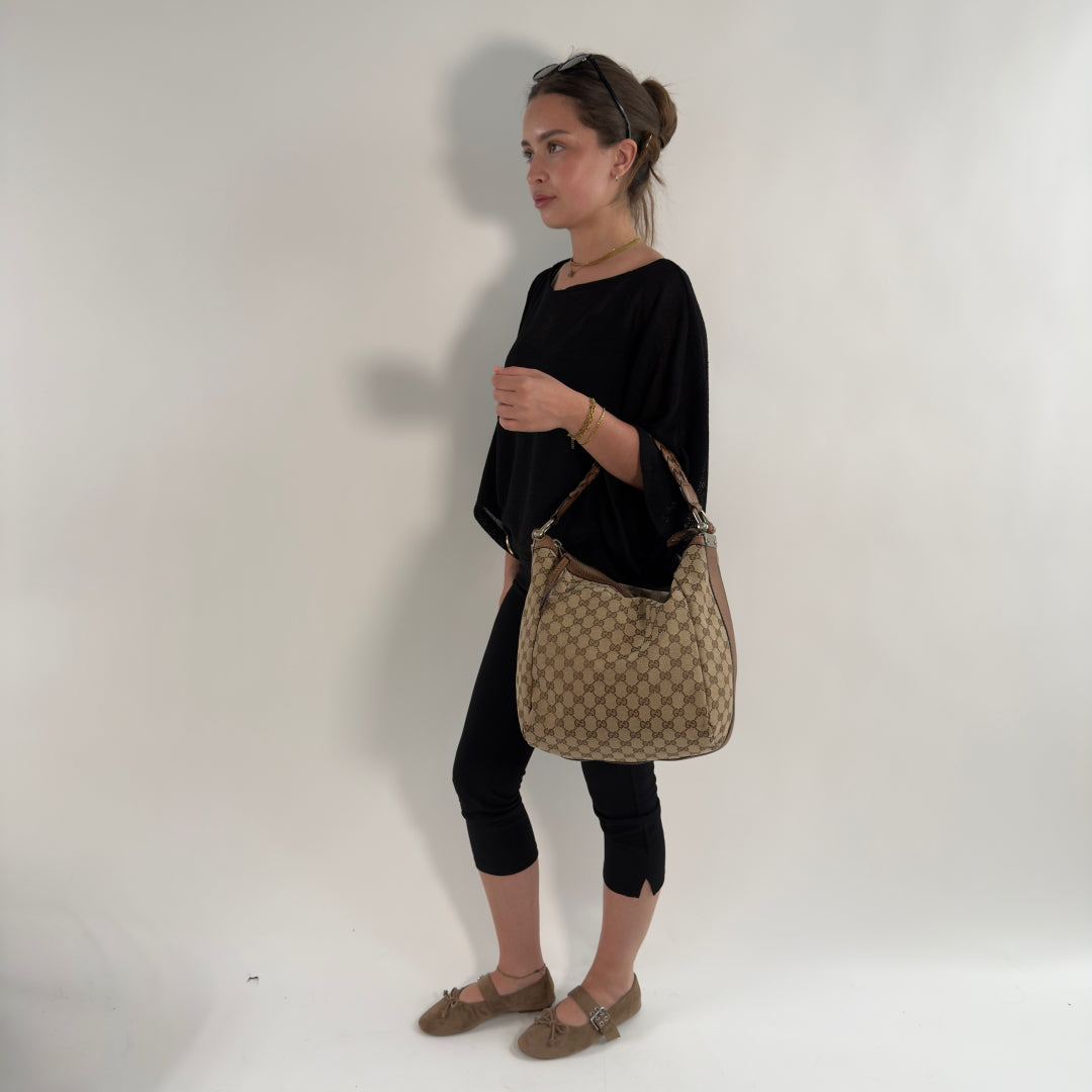 Gucci Schultertasche Hobo Bamboo