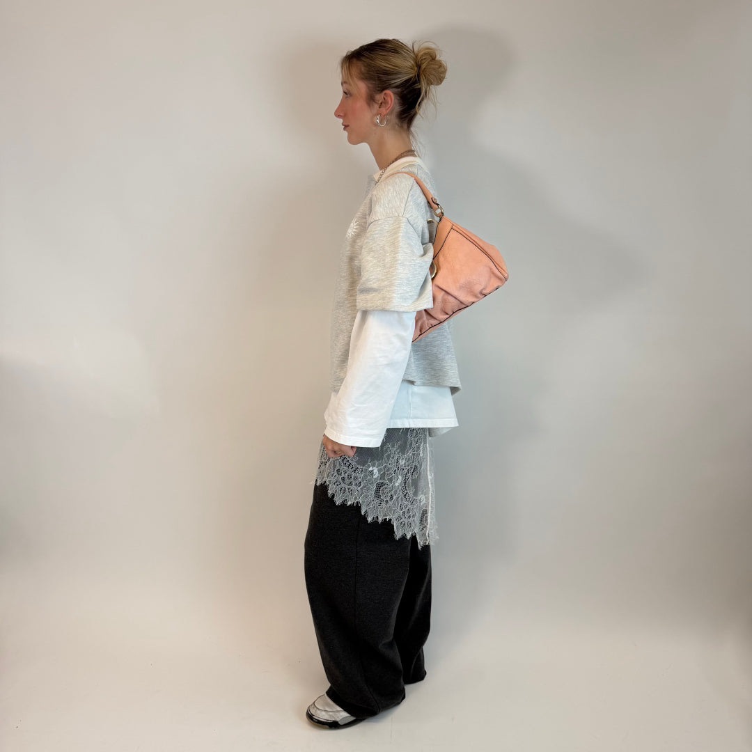 Borsa a tracolla con anello a D media