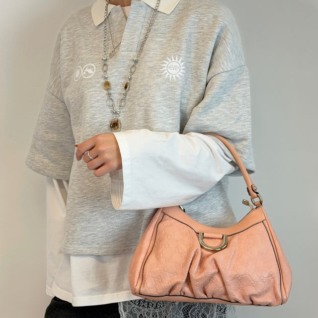 Borsa a tracolla con anello a D media