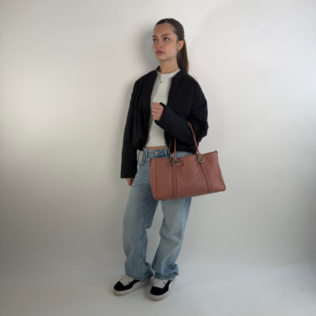 Gucci handbag / shopper GG Twins Guccissima pink