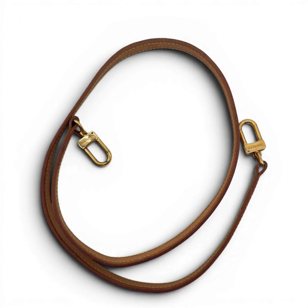 Louis Vuitton Schultergurt 100cm aus Leder braun
