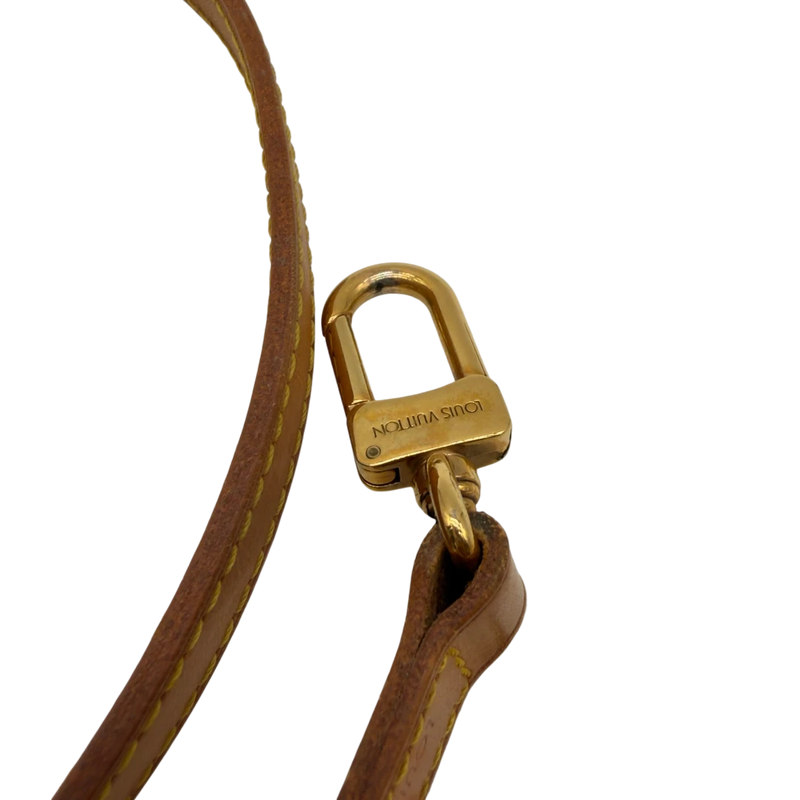 Louis Vuitton Schultergurt 100cm aus Leder braun