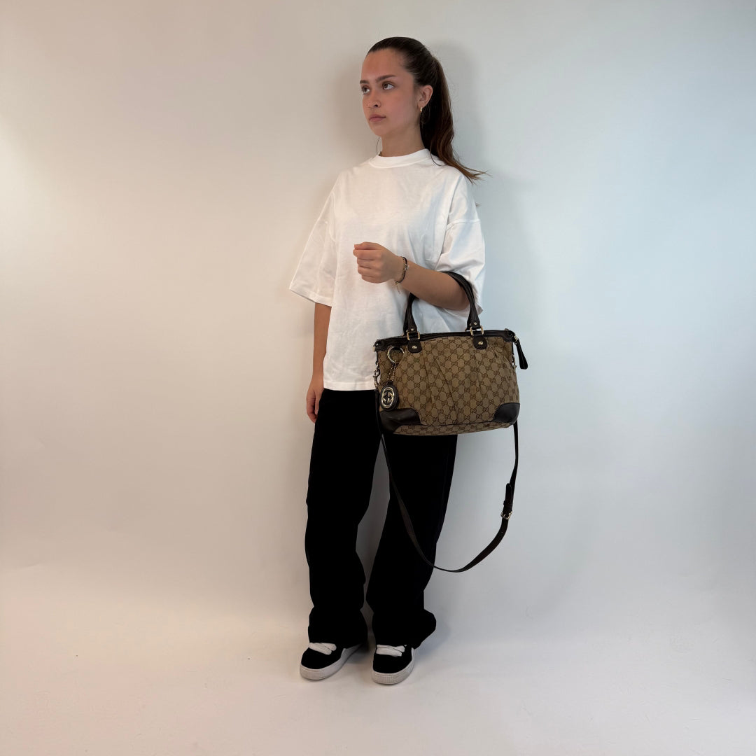 Gucci Handtasche Sukey beige