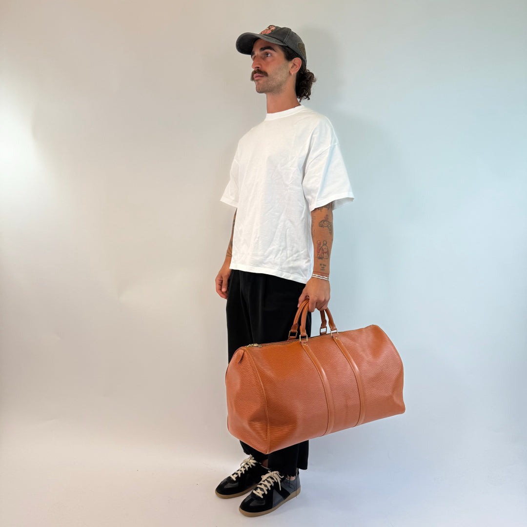 Louis Vuitton Reisetasche Keepall Epi 55 in cognacbraun