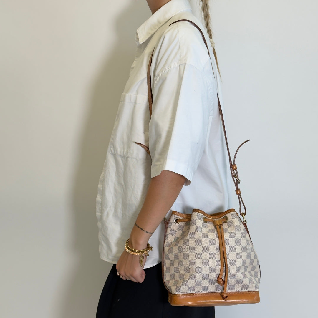 Louis Vuitton Sac Noé BB Damier Azur Shoulder Bag