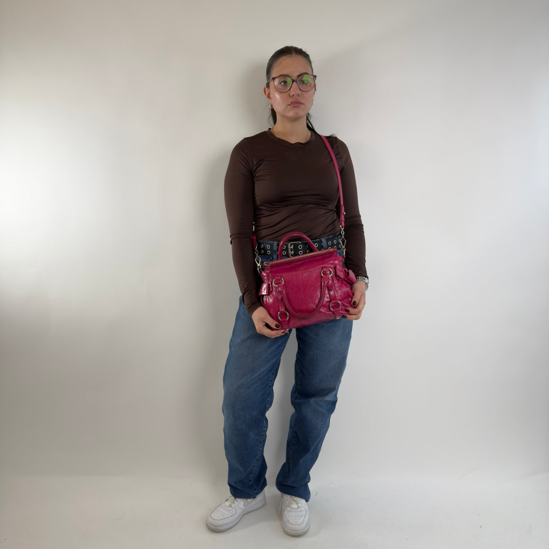 Miu Miu handbag Vitello Satchel small pink