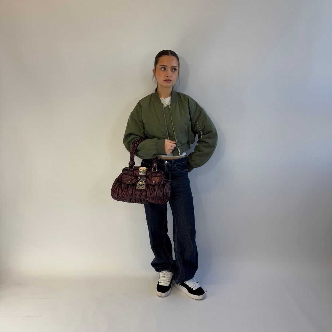 Miu Miu handbag Matelasse made of purple leather