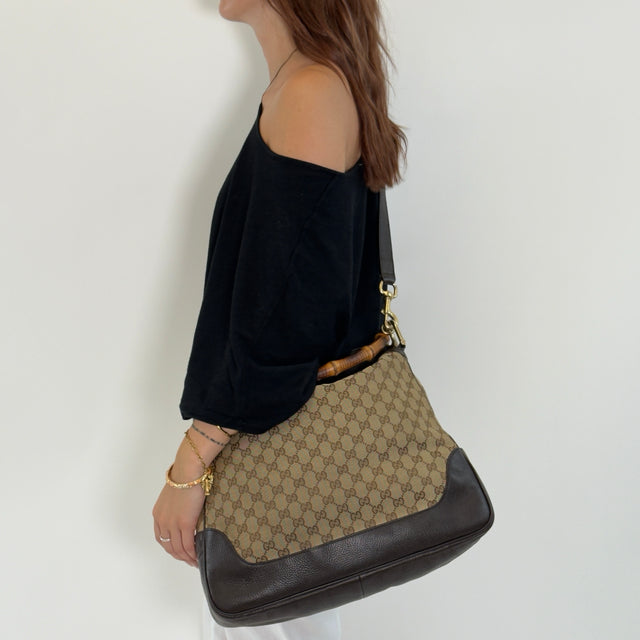 Gucci Schultertasche Bamboo