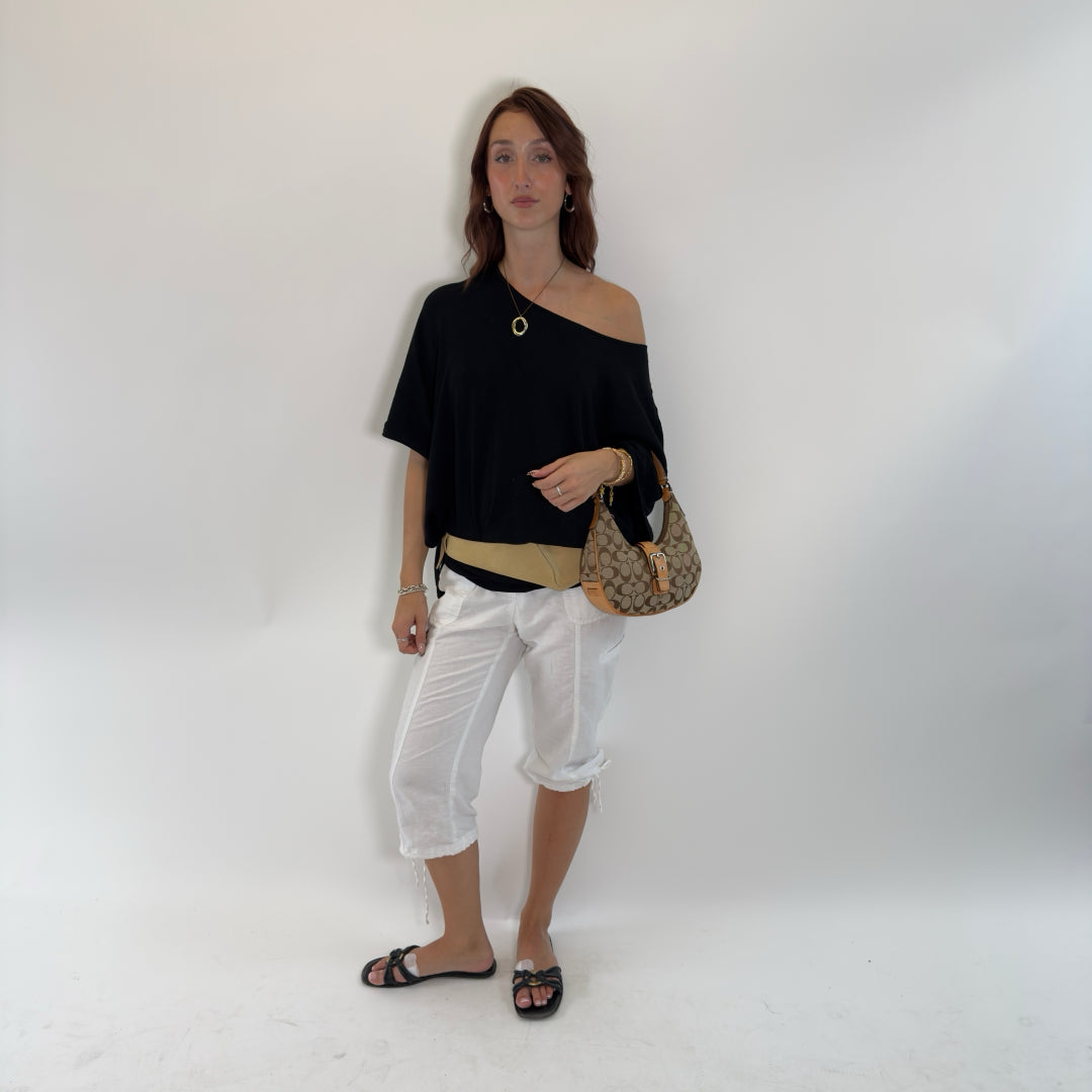 Coach Croissant Small Signature Shoulder Bag