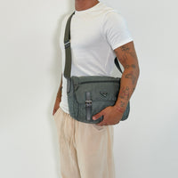 Prada Two-Buckle Messenger Bag