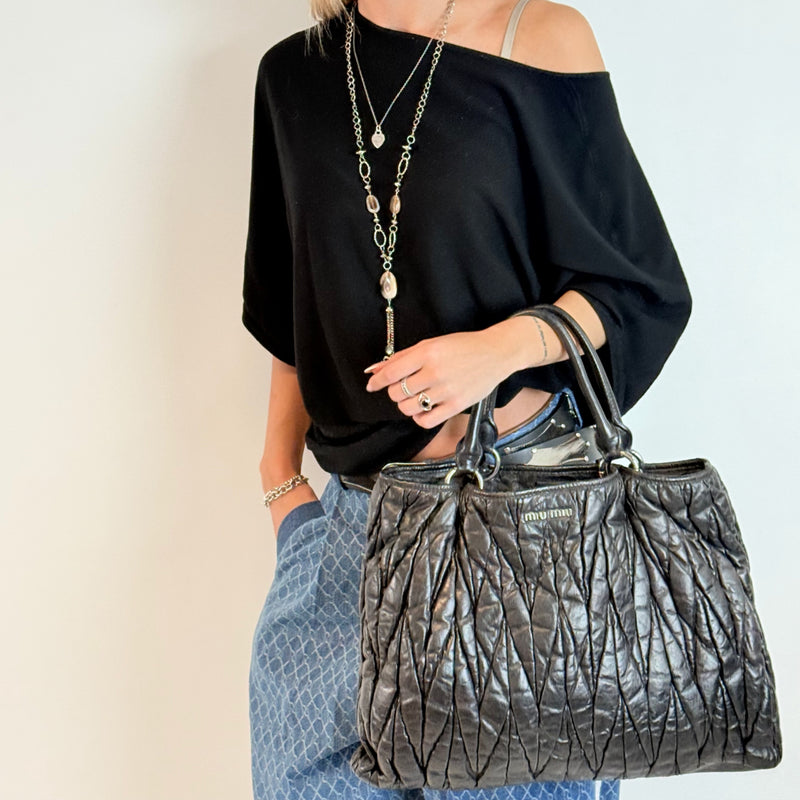Miu Miu Matelassé Shopper
