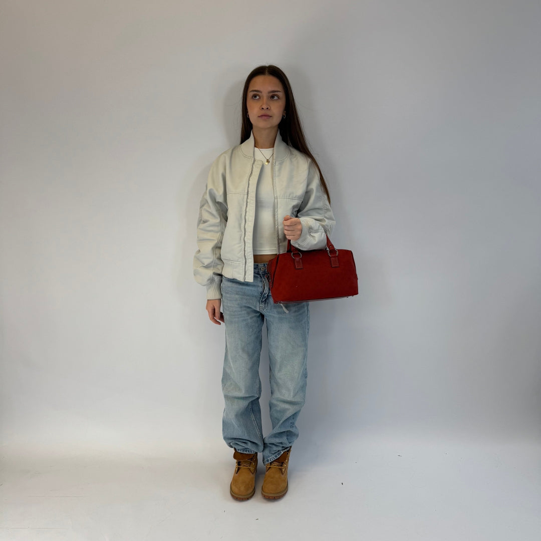 Gucci handbag Abbey with red leather details monogram red