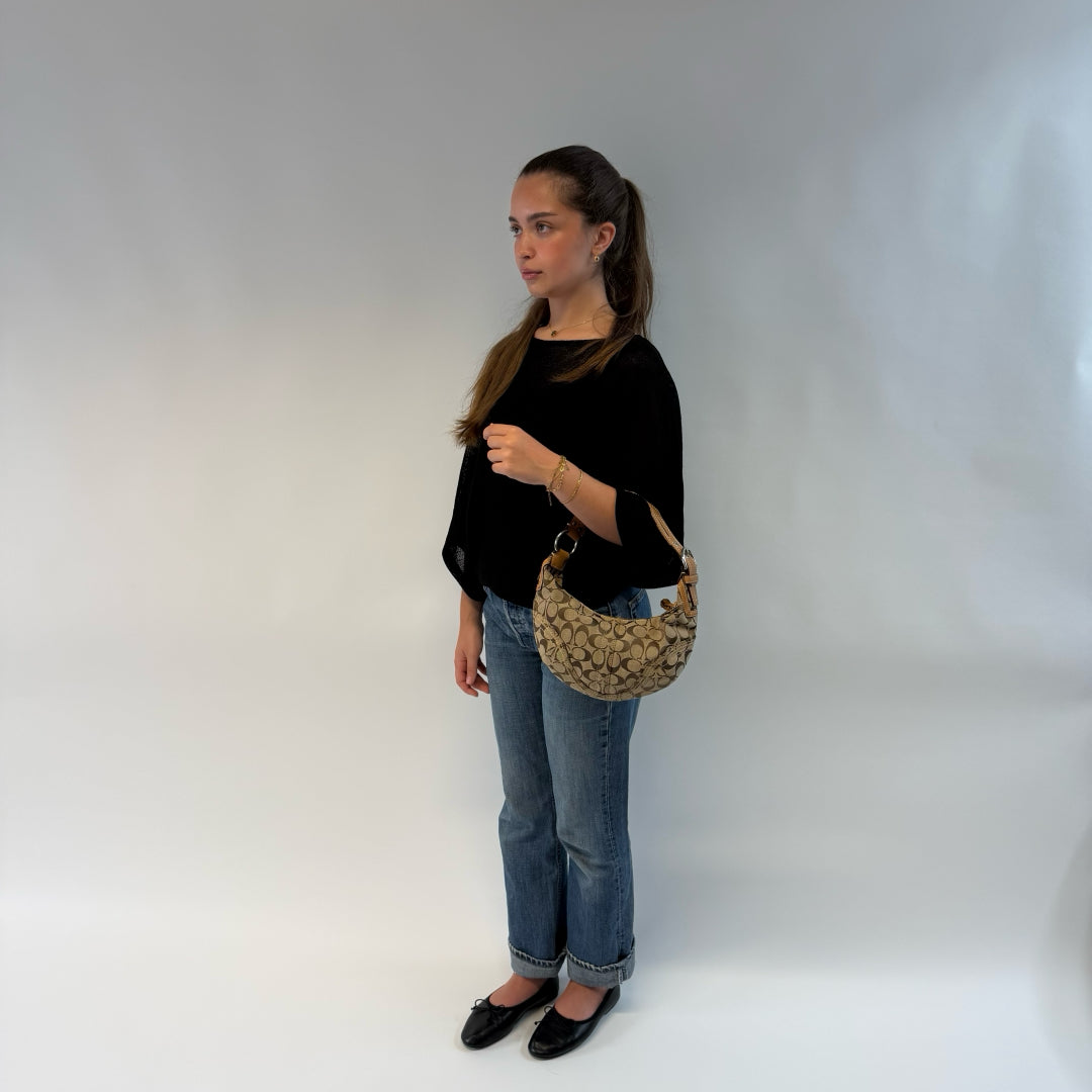 Coach Schultertasche Hobo Half Moon Signature