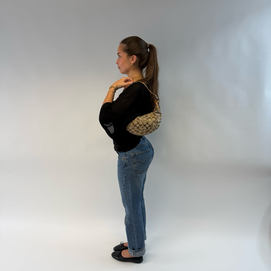 Coach Schultertasche Hobo Half Moon Signature